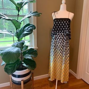 Caara Geometric Print Midi Dress